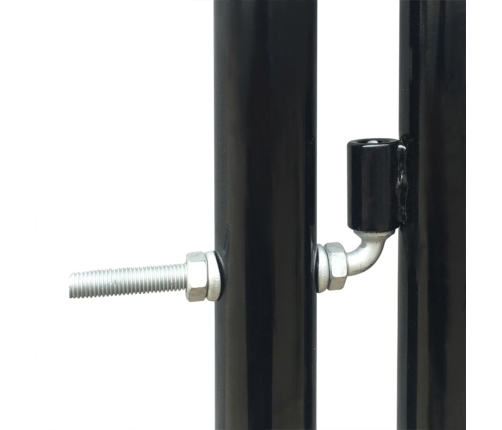 vidaXL vienviru vārti, melni, 300x250 cm