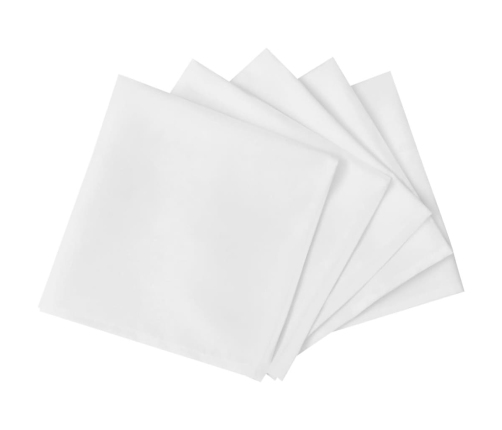 100 vakariņu salvetes, 50 x 50, baltā krāsā