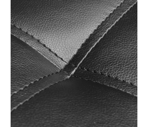 vidaXL zvilnis ar spilvenu, melna mākslīgā āda