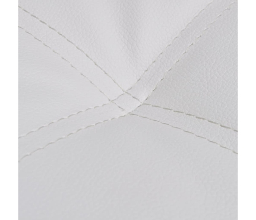 vidaXL zvilnis ar spilvenu, balta mākslīgā āda