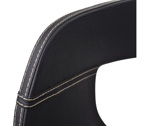 vidaXL virtuves krēsli, 4 gab., melni, liekts koks un mākslīgā āda