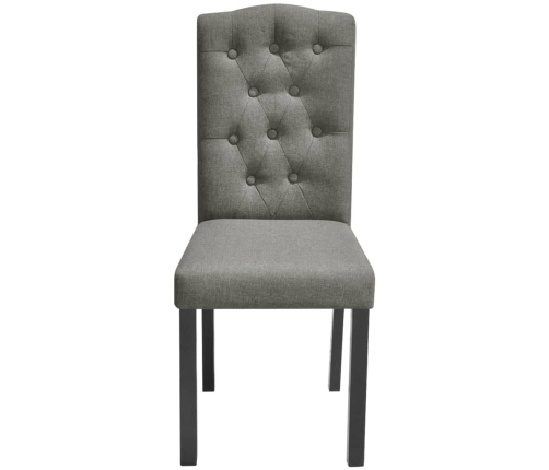 vidaXL virtuves krēsli, 2 gab., pelēks audums