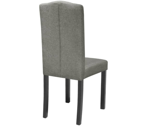 vidaXL virtuves krēsli, 2 gab., pelēks audums