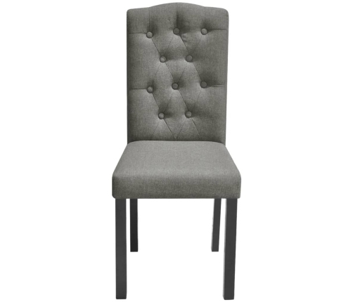 vidaXL virtuves krēsli, 4 gab., pelēks audums