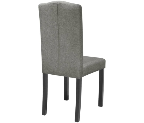 vidaXL virtuves krēsli, 4 gab., pelēks audums