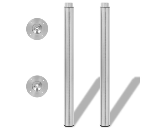 2 saliekamas galda kājas ar matētu niķeli, 710 mm-1100 mm