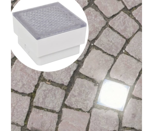 vidaXL zemē iebūvējamas LED lampas, 2 gab., 100x100x68 mm