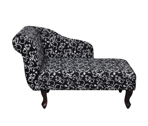 vidaXL zvilnis, melns un balts audums