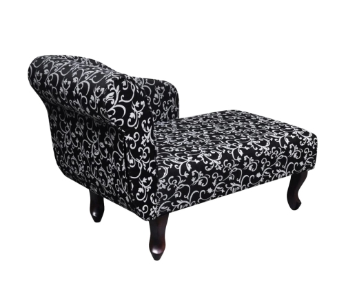 vidaXL zvilnis, melns un balts audums