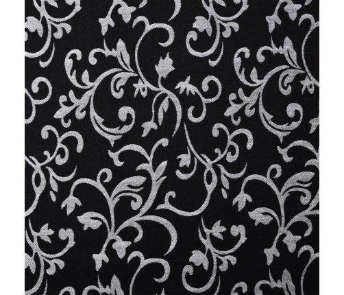 vidaXL zvilnis, melns un balts audums