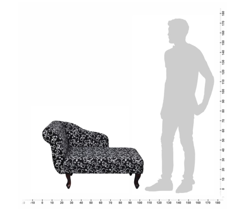 vidaXL zvilnis, melns un balts audums