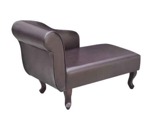 vidaXL zvilnis, brūna mākslīgā āda