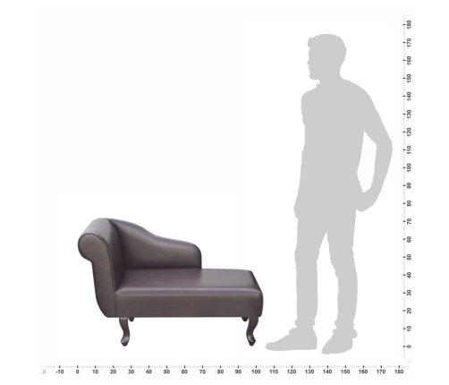 vidaXL zvilnis, brūna mākslīgā āda