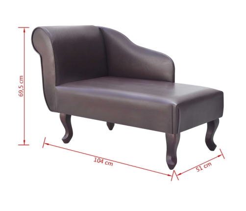 vidaXL zvilnis, brūna mākslīgā āda