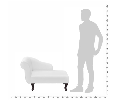 vidaXL zvilnis, balta mākslīgā āda