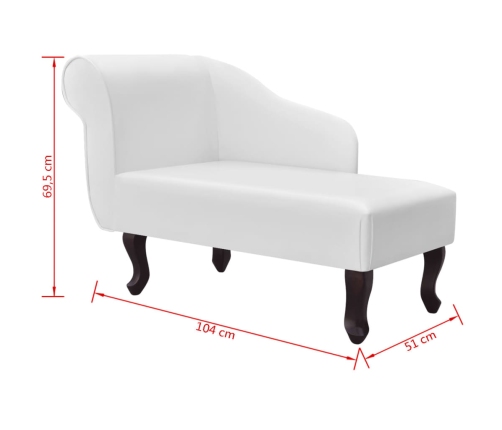 vidaXL zvilnis, balta mākslīgā āda