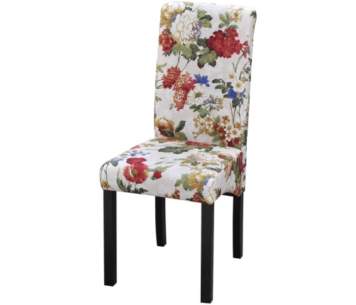 vidaXL virtuves krēsli, 4 gab., krāsains audums