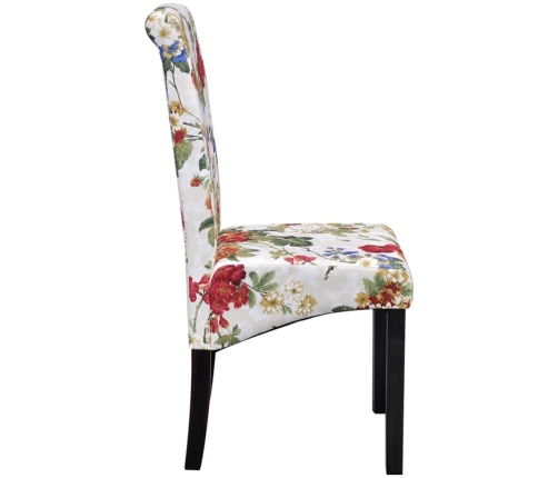 vidaXL virtuves krēsli, 4 gab., krāsains audums