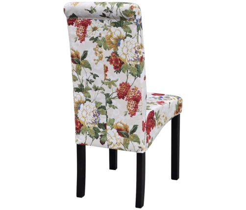 vidaXL virtuves krēsli, 4 gab., krāsains audums