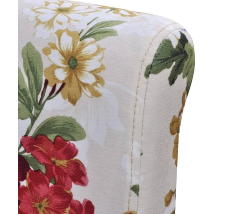 vidaXL virtuves krēsli, 4 gab., krāsains audums