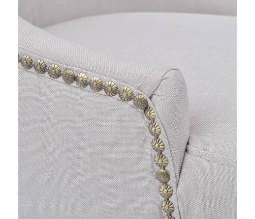 vidaXL virtuves krēsli, 2 gab., krēmpelēks audums