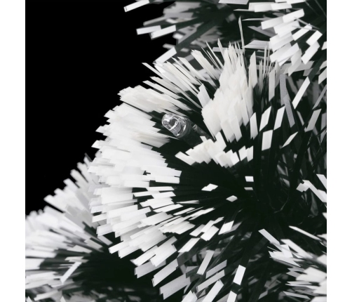 vidaXL izgaismota Ziemassvētku egle ar statīvu, 180cm, optiskā šķiedra