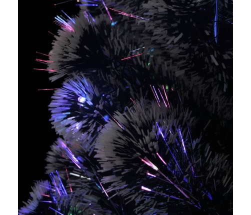 vidaXL izgaismota Ziemassvētku egle ar statīvu, 180cm, optiskā šķiedra