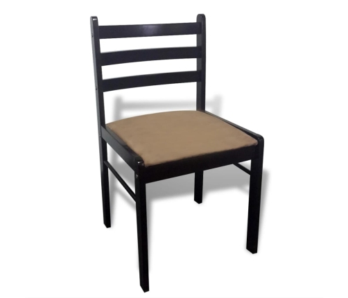 Virtuves Krēsli, 6 Gab., Brūni, Masīvkoks Un Samts Vidaxl