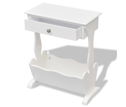 vidaXL žurnālu turētājs Melrose, balts