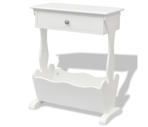 vidaXL žurnālu turētājs Melrose, balts