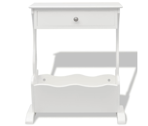 vidaXL žurnālu turētājs Melrose, balts