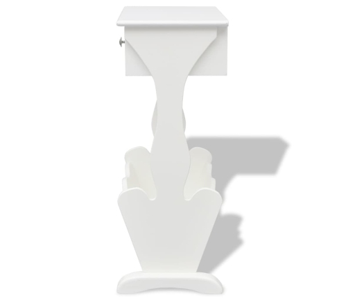 vidaXL žurnālu turētājs Melrose, balts