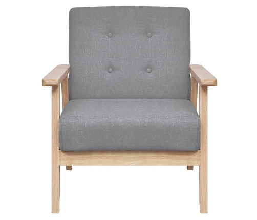 vidaXL dīvānu komplekts, 2 gab., gaiši pelēks audums