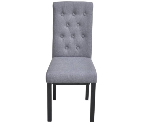 vidaXL virtuves krēsli, 4 gab., gaiši pelēks audums