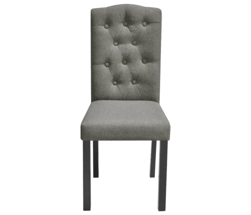 vidaXL virtuves krēsli, 6 gab., pelēks audums