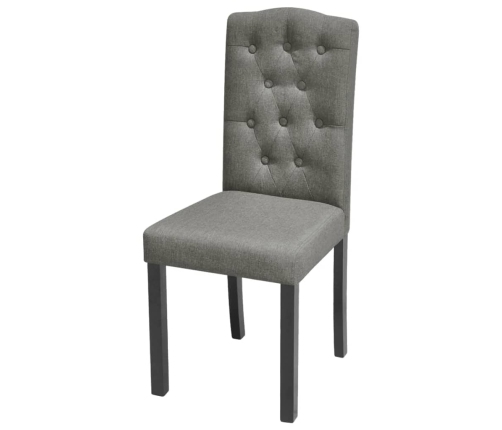 vidaXL virtuves krēsli, 6 gab., pelēks audums