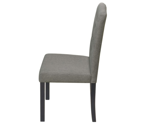 vidaXL virtuves krēsli, 6 gab., pelēks audums