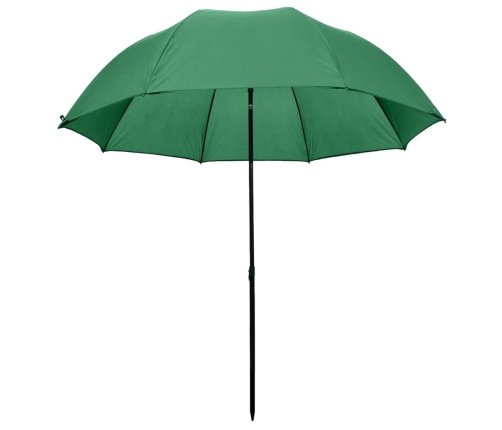 vidaXL zvejas lietussargs, 240x210 cm, zaļš