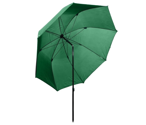 vidaXL zvejas lietussargs, 300x240 cm, zaļš