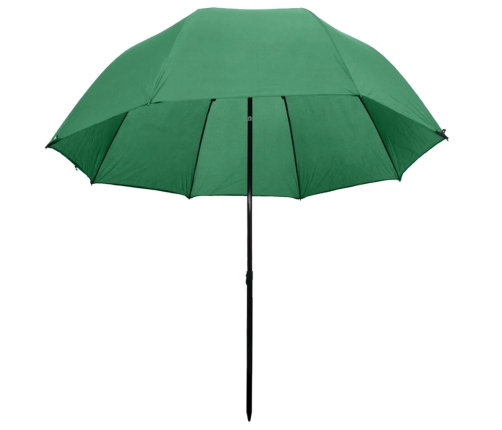 vidaXL zvejas lietussargs, 300x240 cm, zaļš