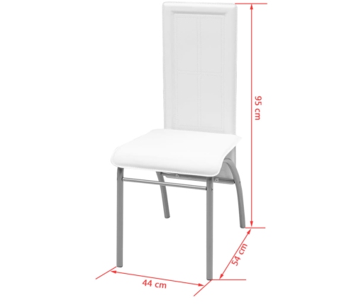 vidaXL virtuves mēbeļu komplekts, 5 gab., balts