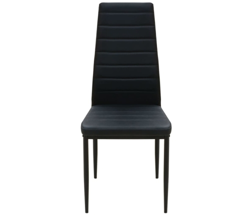 vidaXL virtuves mēbeļu komplekts, 5 gab., melns