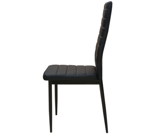 vidaXL virtuves mēbeļu komplekts, 5 gab., melns