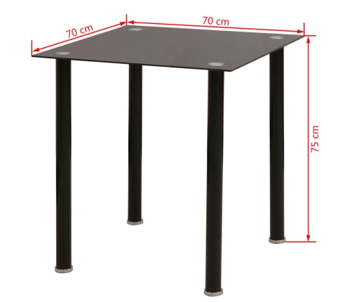 vidaXL virtuves mēbeļu komplekts, 5 gab., melns