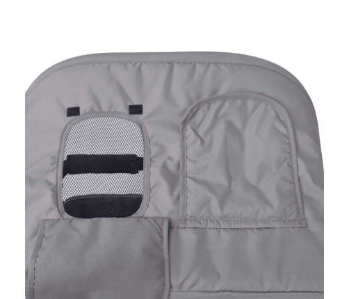 vidaXL dvīņu ratiņi, pelēki un melni, tērauds