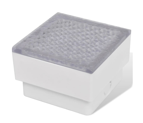 vidaXL zemē iebūvējamas LED lampas, 12 gab., 100x100x68 mm