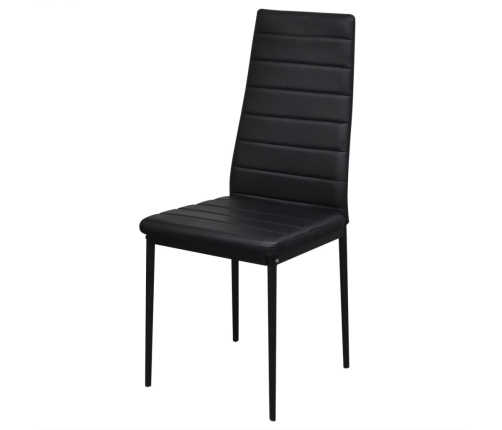 vidaXL virtuves mēbeļu komplekts, 7 gab., melns