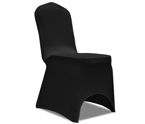 vidaXL krēslu pārvalki, 4 gab., elastīgi, melni