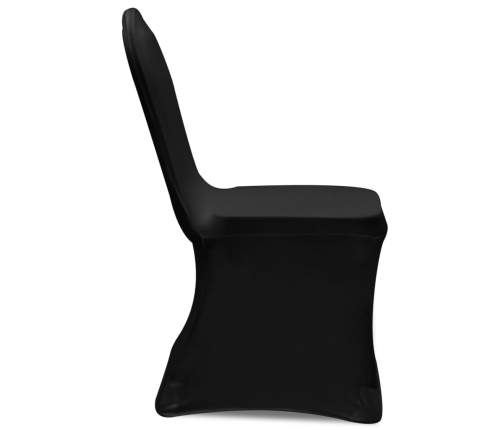 vidaXL krēslu pārvalki, 4 gab., elastīgi, melni