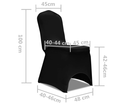 vidaXL krēslu pārvalki, 4 gab., elastīgi, melni